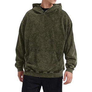 Sudadera con Capucha de Felpa 100% Algodón, Lavado Ácido, de Alta Calidad, Transpirable, Estilo Vintage, Personalizable con Bordado, HS 2026 - Product Image 3