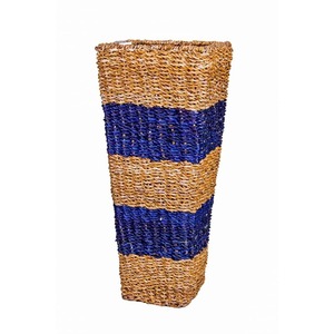 Panier à linge artisanal en jonc de mer, fabriqué au Bangladesh, écologique et au design simple. - Product Image 1