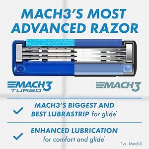Gillette Mach3 Turbo <b>Razors</b> for <b>Men</b>, 1 Handle, 4 Blade Refills - Product Image 2