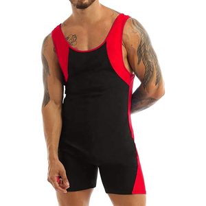 100% Spandex polyester costume de lutte une pièce hauts personnaliser lutte Singlet hommes lutte uniforme Logo personnalisé OEM 2025 - Product Image 2