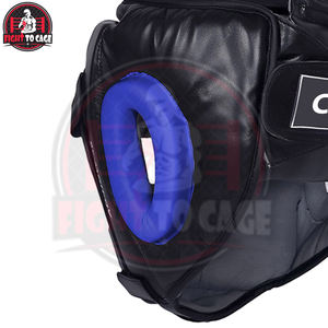 Protector de Cabeza de Boxeo FIGHT CAGE GEARS, Protección Facial Completa de Cuero PU, Correa Ajustable, Seguro para Sparring, Cómodo Protector Bucal Grande - Product Image 5