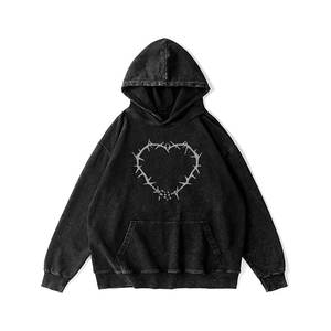 Sudaderas Unisex Y2K de Invierno con Estampado Digital, Lavado Ácido, Estilo Vintage, Corte Regular, Ropa Casual de Calle - Product Image 2