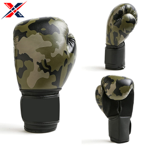 ถุงมือชกมวยมืออาชีพทำจากหนังถุงมือศิลปะการต่อสู้ตะขอห่วงข้อมือใช้เล่นเกมกลางแจ้ง - Product Image 6