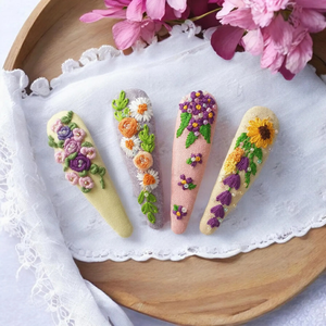 Embroidery <b>Hair</b> <b>Clips</b> for Girls Women, Vintage <b>Hair</b> <b>Clips</b>, <b>Hair</b> Accessories Elegant <b>Floral</b> Embroidery Gift OEM Made in Vietnam - Product Image 1
