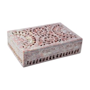 ของตกแต่งเทศกาลกล่องหินสบู่ประกายธรรมชาติขนาดใหญ่พร้อมแกะสลักด้วยมือสินค้าขัดมันสำหรับเป็นของขวัญกล่องเครื่องประดับ - Product Image 3