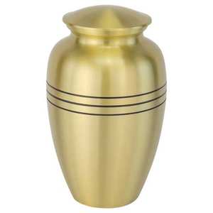 <b>Large</b> Adult Cremation Urn Modern Polished Finish Metal Funeral Vessel Human Ashes Durable Leak-Proof Sustainable <b>Memorial</b> - Product Image 1