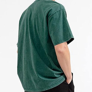 Wholesale High Quality <b>Drop</b> Shoulder Oversized T Shirt <b>Acid</b> Washed Custom Printing Dtg T Shirt for Men T Shirts - Product Image 3