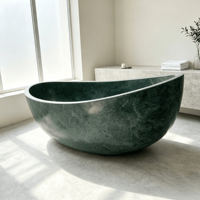 Baignoire en marbre haut de gamme, baignoire en résine de pin et jade, tailles personnalisées disponibles pour les salles de bain à domicile et en hôtel
