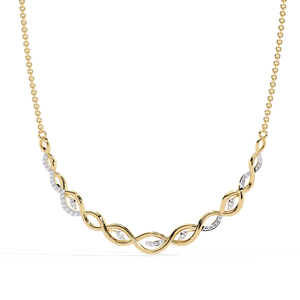 Collier en or 18 carats avec diamant cultivé en laboratoire pour femmes, magnifique accessoire de bijouterie - Product Image 1