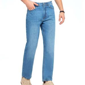 Pantalones Vaqueros de Algodón Ajustados para Hombre, Nuevo Diseño de Moda Personalizado, Precio Bajo, Alta Calidad, Casuales, de Mezclilla, Transpirables para Invierno, Otoño y Verano - Product Image 1