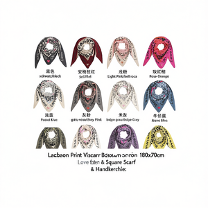 Bufanda de Viscosa con Estampado de Leopardo para Mujer, 180x70cm, Chal con Borde de Letras de Amor - Product Image 2