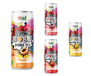 320 ml de thé à bulles Boba à la saveur fraise, échantillon gratuit, prêt à être expédié, fabriqué en usine au Vietnam (OEM, ODM) - Product Image 2