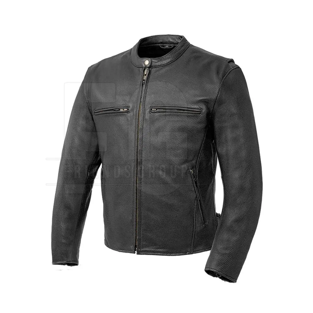Custom Design Leather Jacket Solid Color Men Leather Jacket Streetwear Men Leather Jacket