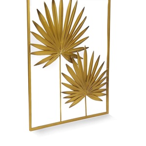 <b>Frame</b> Leaf Modern <b>Design</b> Iron Metal <b>Wall</b> Art Panel Superb Outdoor Home Decorative Hanging for Interior Use - Product Image 2