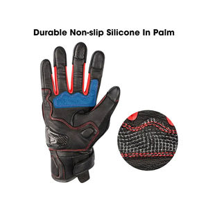 Gants de moto et de course de moto Logo personnalisé Gants de moto en cuir véritable à doigts entiers Service OEM personnalisé - Product Image 5