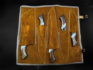 Juego de Cuchillos de Chef de Acero de Damasco de 5 Piezas Nordic Forge, Mangos de Madera, Diseño Ambidiestro, Hojas Forjadas de 67 Capas, Cuchillos Hechos a Mano - Product Image 5