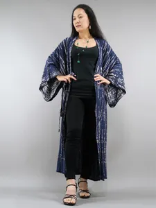 Kimono Maxi Vestido de Verano Bohemio de Lujo para Vacaciones, Estampado Tie-Dye, Casual y Elegante para Mujer - Product Image 2