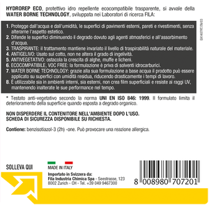 FILA Soluciones para el Cuidado de Superficies HYDROREP ECO, Sellador Protector Repelente al Agua Ecológico para Piedra, Hormigón, Terracota, Anti Algas, Protección UV - Product Image 2