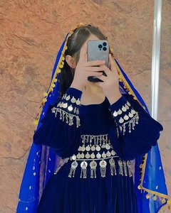 ชุดเดรสภูมิภาคอัฟกานิสถานดีไซน์ใหม่สำหรับผู้หญิงชุดเดรส kuchi แบบปักลายแขนยาวอัฟกานิสถานดีไซน์ใหม่ - Product Image 3