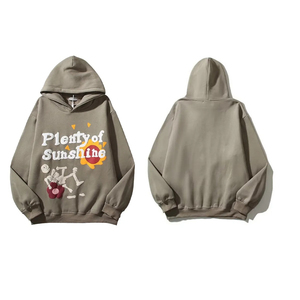 Sweat à capuche en molleton 100% coton de haute qualité pour homme, surdimensionné, 400 g/m², lourd, décontracté, uni, tissu gaufré doux - Product Image 5