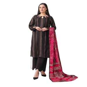 Belle pakistanaise Salwar Kameez 3 pièces costume de pelouse pour les femmes prêt-à-porter quotidien vêtements de fête Tawakkal Vol DIRRAN indien - Product Image 1