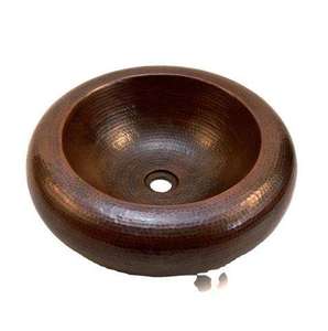 Lavabo de Cobre Más Vendido y Popular para Hoteles, Casas, Villas, Decoración de Baños, Lavabo de Cobre de Forma Redonda - Product Image 1