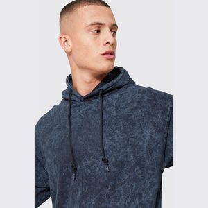 Sweats à capuche tricotés surdimensionnés brodés avec logo personnalisé pour hommes à la mode contrastés multicolores imperméables pour hommes et femmes - Product Image 3