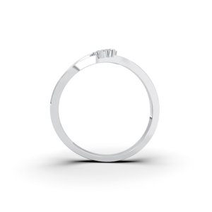 ชุดง่ามแหวนโค้งลายดอกประดับเพชรทรงกลมบาน0.07กะรัต/เทียบกับ F-G ในห้องทดลองสำหรับผู้หญิง - Product Image 2