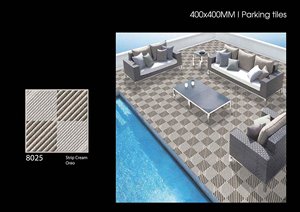 Carreaux de stationnement émaillés en porcelaine modernes élégants 400x400mm antidérapants pour villa extérieure de fabricant indien - Product Image 5