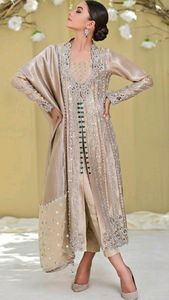 INDIAN & PAKISTANI BEAUTIFUL EMBROIDERY on LONG <b>JACKET</b>, KURTA WITH PANT DRESS for Party-wear-dress for Party/ Wedding=2024 - Product Image 2