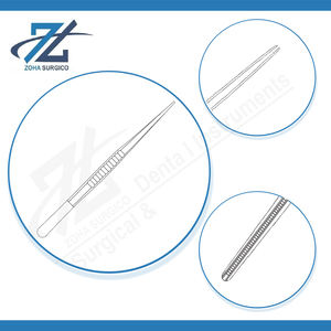 Fórceps de disección DeBakey de 240mm, rectos, atraumáticos mordazas de 2,8mm, instrumento de agarre de tejido vascular, grado quirúrgico inoxidable - Product Image 4