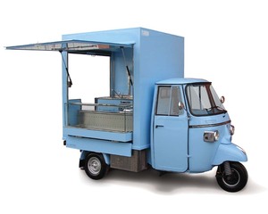 Tricycle Électrique Food Truck Chariot de Restauration Mobile à Trois Roues Résistant à la Rouille Garantie 5 Ans Design Boîte Carrée Café Pizza Taco - Product Image 6