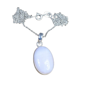 Colgante de cuarzo rosa de Plata de Ley 925, forma ovalada fina, piedra preciosa rosa, regalo de boda perfecto con amor, joyería estampada 925 - Product Image 1