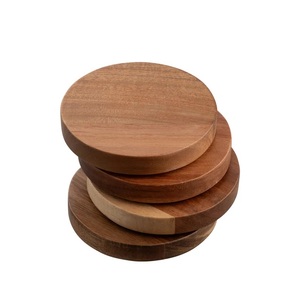 Sous-verres en bois de haute qualité en vrac quantité Vintage Unique moderne de haute qualité personnalisé carré meilleurs sous-verres en noyer. - Product Image 4