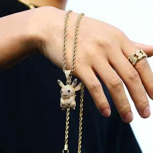 Pendentif Hip Hop pour homme de la meilleure qualité, entièrement serti de diamants Moissanite taille baguette, pendentif lourd en diamants Moissanite - Product Image 2