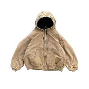 Streetwear vierge vintage de haute qualité personnalisé sweats à capuche unis et zippés veste en denim à capuche pour hommes - Product Image 1