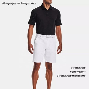 Nouveau design Logo personnalisé séchage rapide évacuation de l'humidité entraînement couleur unie vierge décontracté Golf Polyester hommes Shorts par Maximize Wear - Product Image 3