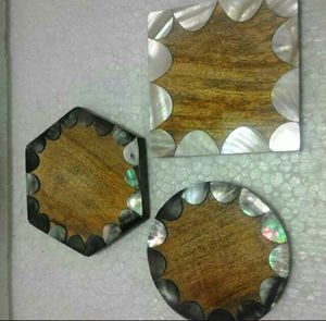 Custom Material Coaster Set Classic Style <b>round</b> Stone Pads for Kitchen Made in India - Product Image 4
