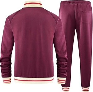 Ensemble de jogging décontracté pour hommes grande taille avec tissu extensible quadridirectionnel respirant et structure absorbant l'humidité pour un mouvement sans effort - Product Image 3