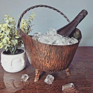 Durable and stylish hammered copper ice <b>bucket</b> with premium quality craftsmanship for hotel and wedding - Product Image 3