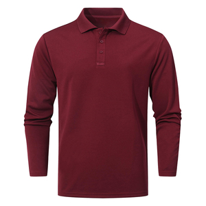 Polo classique et élégant pour homme polo respirant à manches longues de haute qualité pour homme - Product Image 1