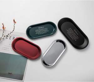 Unik Stainless Steel Bath Tray in <b>Red</b> Luxury Metal Bathroom Organizer for Wine Books <b>Candles</b> Bath Accessories - Product Image 4