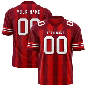 Jersey de Fútbol Americano Sublimado Personalizado, Talla Grande XL, Verano, Duradero, 100% Poliéster, Transpirable, Secado Rápido - Product Image 1