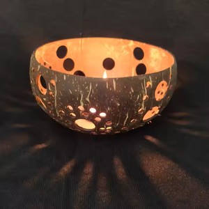 Precio barato respetuoso con el medio ambiente, portavelas de cáscara de coco hecho a mano, soporte de candelita moderno, habitación decorativa de Navidad, regalo para el hogar, Vietnam - Product Image 5