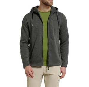 เสื้อมีฮู้ดแบบรูดซิปทรงใหญ่สีเทาแขนยาวระบายอากาศได้ดีแห้งเร็วฤดูใบไม้ร่วง - Product Image 3