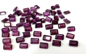 Rodolita Rosa Natural, granate octagonal cortado 3x5mm a 7x9mm, rodolita Rosa facetada - Product Image 4