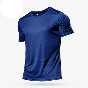 Футболки для тренировок, фитнеса, Спортивная футболка, дешевая спортивная футболка из полиэстера, Мужская футболка для бега с коротким рукавом
