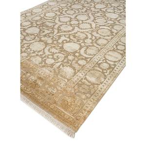 Tapis en laine et soie noué à la main Aurora Gris & Noir à motif floral Qnq-21(Em) pour entrée de maison, modèle puzzle rectangulaire 9x12 pour adolescents - Product Image 2