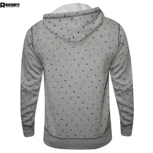 <b>Men's</b> Winter Casual <b>Zip</b>-<b>Up</b> Hoodie with Front Logo Polyester/Cotton <b>Fleece</b> Hoodies Custom Design <b>Men</b> Zipper Hoodies Eco-Friendly - Product Image 2