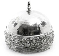 Casserole isotherme électrique en acier inoxydable de conception indienne, faite à la main, pour restaurant, moderne, luxueuse et durable, chauffe-plats